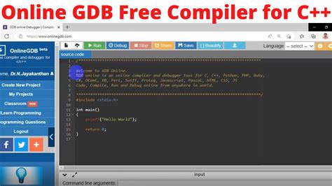 gdb online compiler c compiler